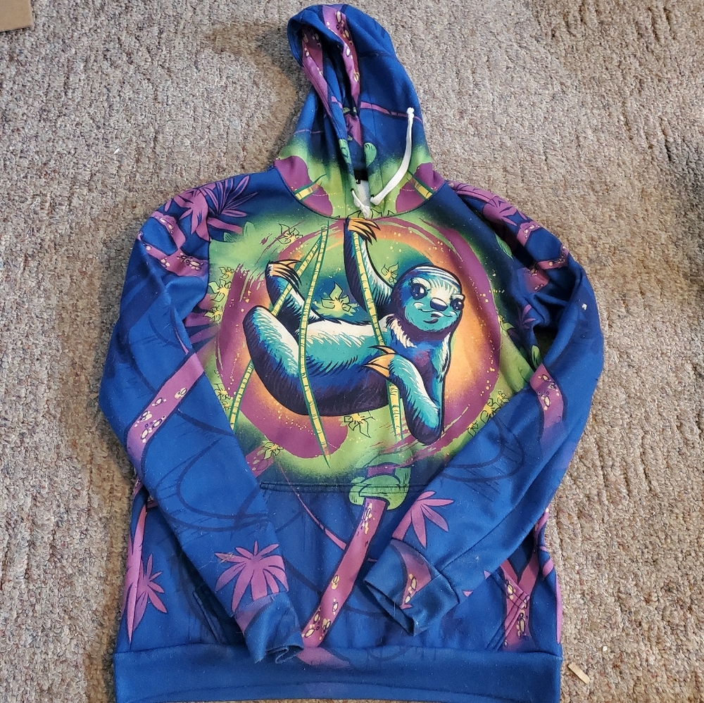 Electro threads sloth hoodie